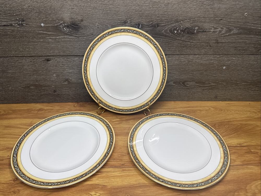 Wedgwood Bone China INDIA 10-3/4” Dinner Plates~ Set Of 3